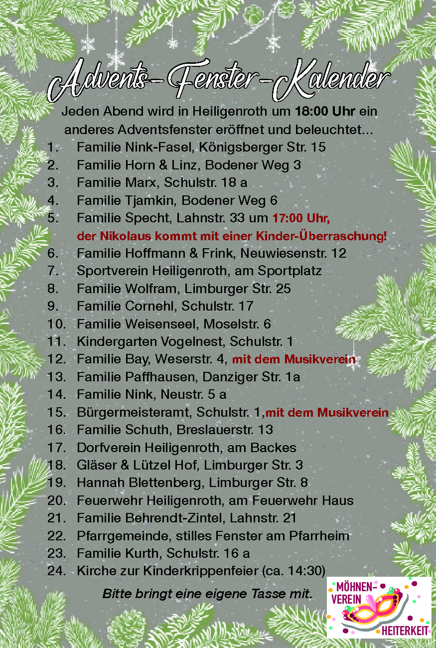 Advents-­Fenster-­Kalender
