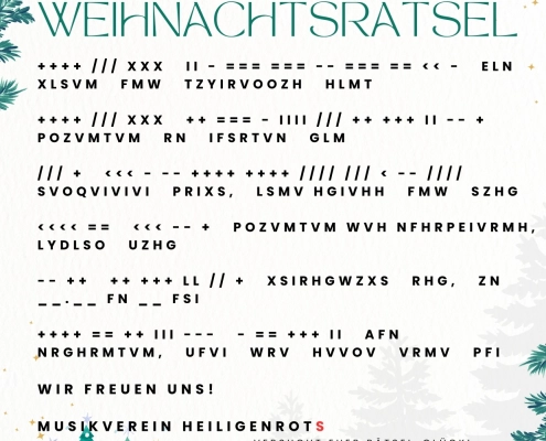 Weihnachtsrätsel Musikverein Teil 1