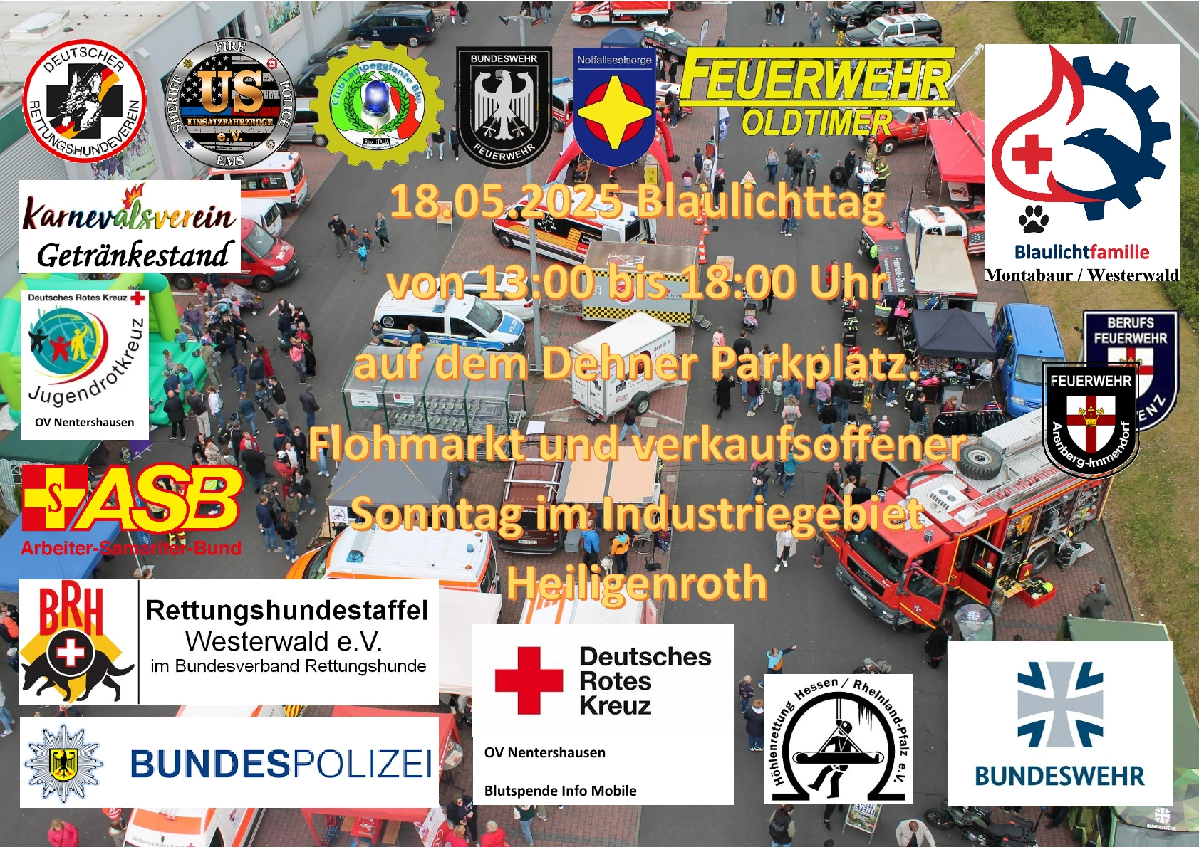 Großes Blaulichtfamilie-Event