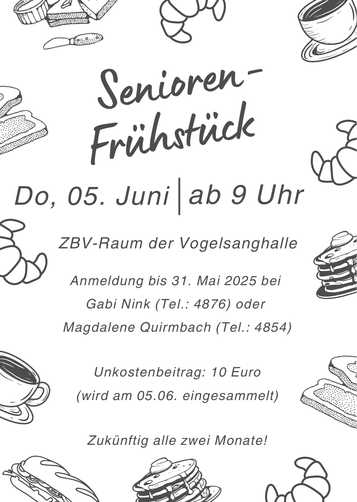 Einladung zum Seniorenfrühstück