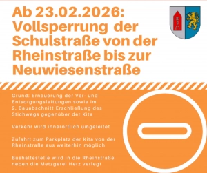 Vollsperrung Schulstraße