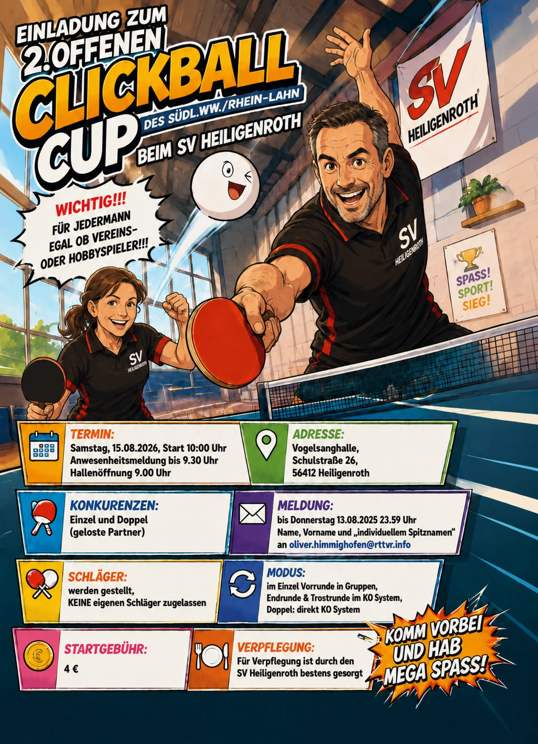 2. Offener Clickball Cup in Heiligenroth